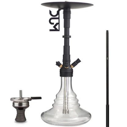 Dum D100 Fat Smoke transparante waterpijp – complete moderne shisha met hot screen
