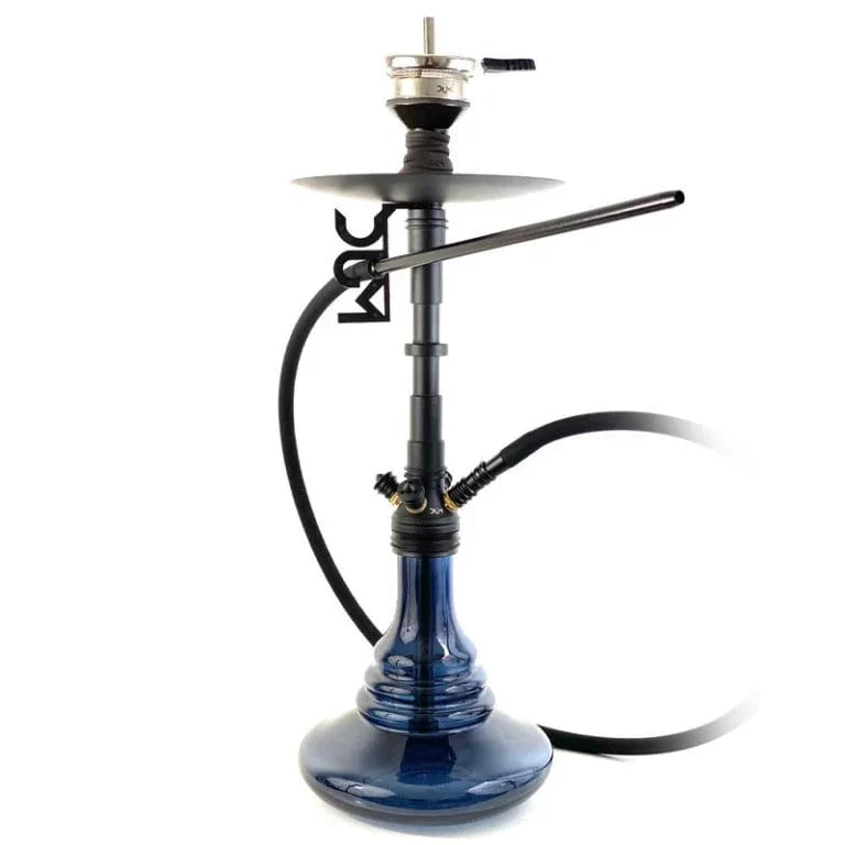 Dum D100 Fat Smoke zwarte waterpijp – moderne shisha met diffusor en glazen vaas