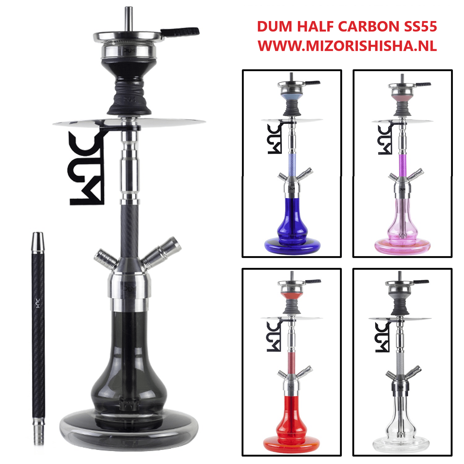 Dum SS55 Half Carbon - Shisha Smaak