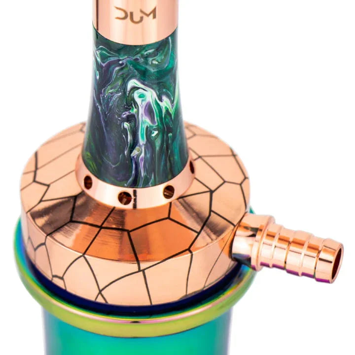 Compacte Dum SS68 Kazan shisha met gouden rookkolom