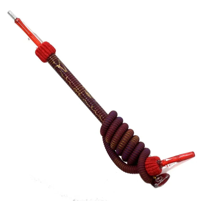 Egyptische waterpijp slang met houten handvat en ronde tip