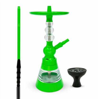 H2 Rayka Green complete waterpijp met horizontaal blow off systeem in groen