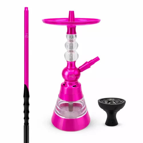 H2 Rayka Pink complete waterpijp met horizontaal blow off systeem in roze