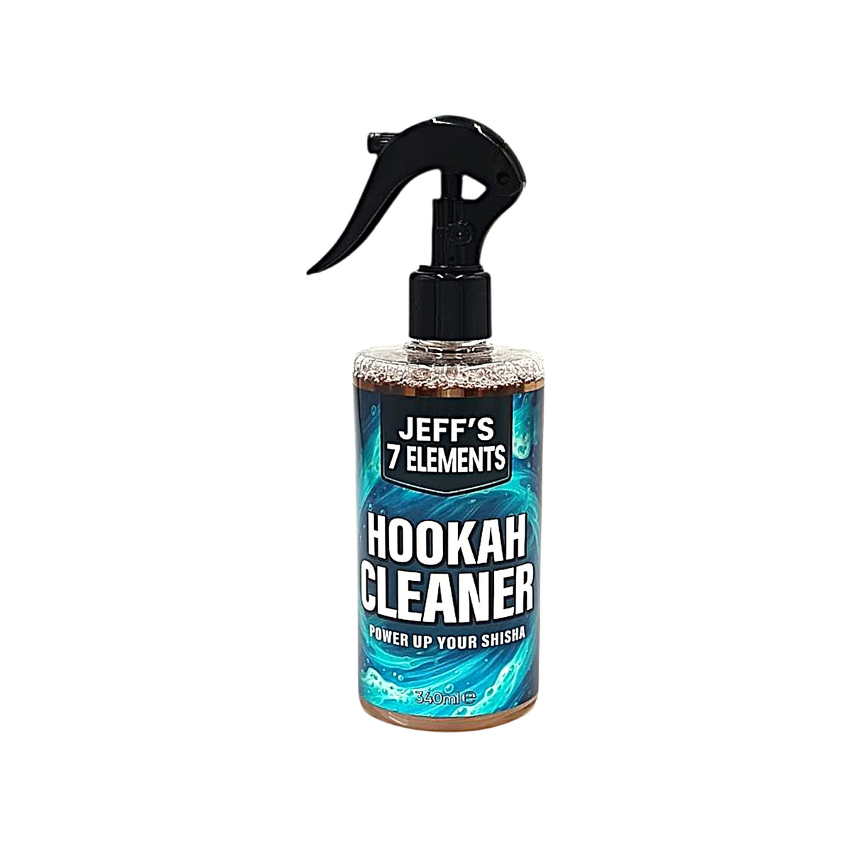 Jeff's 7 Elements Hookah Cleaner of 340 ml hookah cleaner in a spray bottle