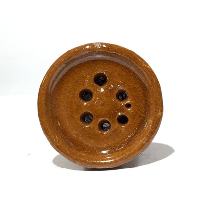 Khalil Mamoon tabakskop Egyptisch ondiep van klei met geglazuurde afwerking voor gelijkmatige warmteverdeling en soepele airflow