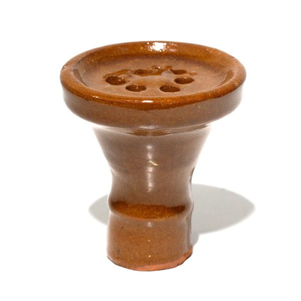 Khalil Mamoon Egyptische ondiepe tabakskop van klei met geglazuurde afwerking voor optimale airflow en shisha smaakervaring