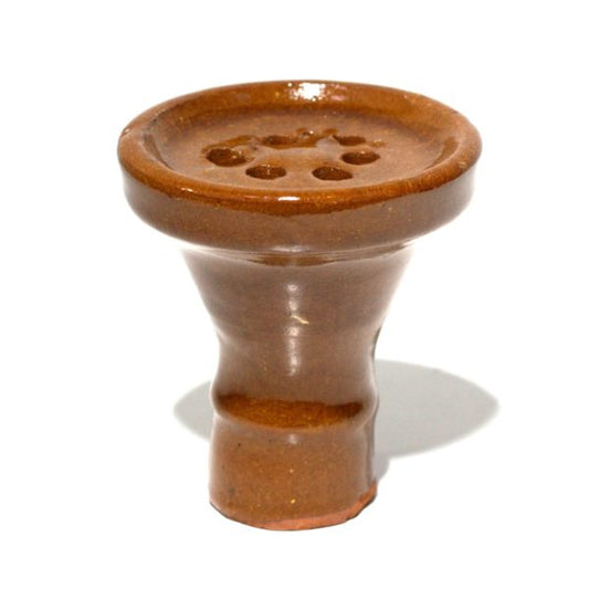 Khalil Mamoon Egyptische ondiepe tabakskop van klei met geglazuurde afwerking voor optimale airflow en shisha smaakervaring
