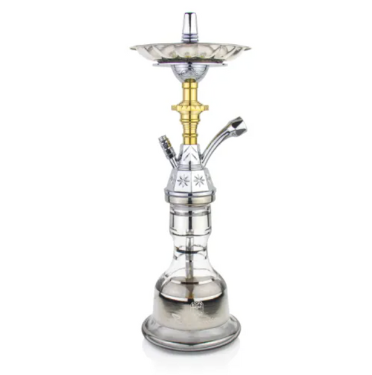 Khan Panoramix-S Silver shisha waterpijp – luxe zilveren design