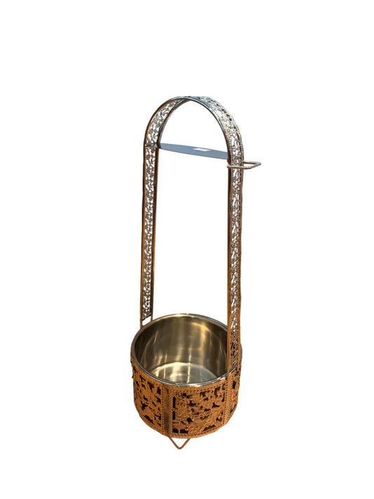 Metalen Kolendrager Silver – Large – Grote Capaciteit voor Shishakolen - Shisha Smaak
