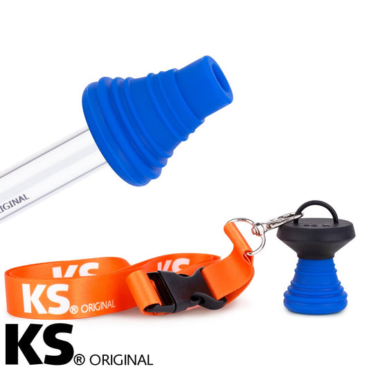 KS hygiene mondstuk Appolino blauw voorkant hygiënisch shisha mondstuk voor waterpijp