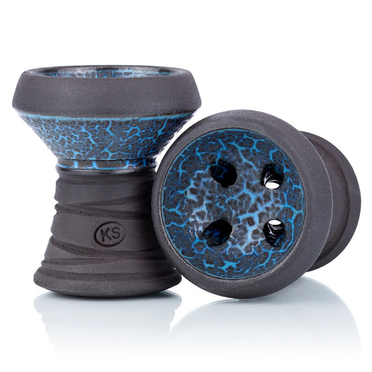 KS Appo Lava Edition – Blue Stenen Shisha Tabakskop | Handgemaakt in Duitsland