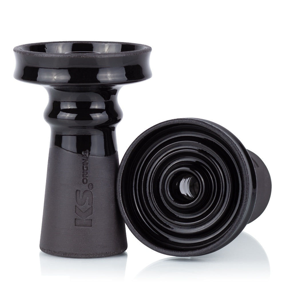 KS Original Patron Black Tabakskop – Premium Keramische Phunnel Kop - Shisha Smaak
