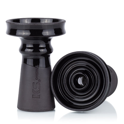 KS Original Patron Black Tabakskop – Premium Keramische Phunnel Kop - Shisha Smaak