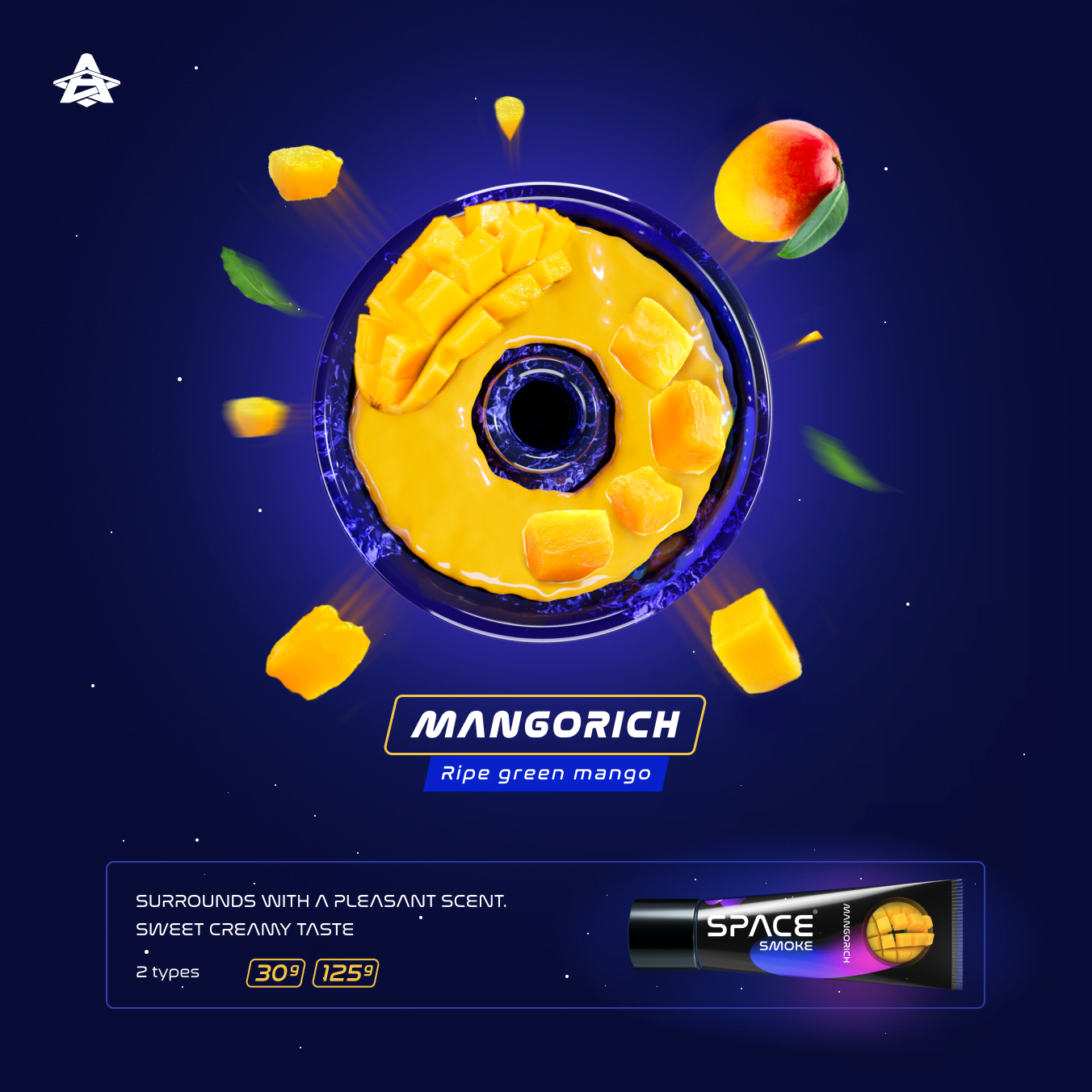 Space Smoke Mangorich 125Gr - Shisha Smaak