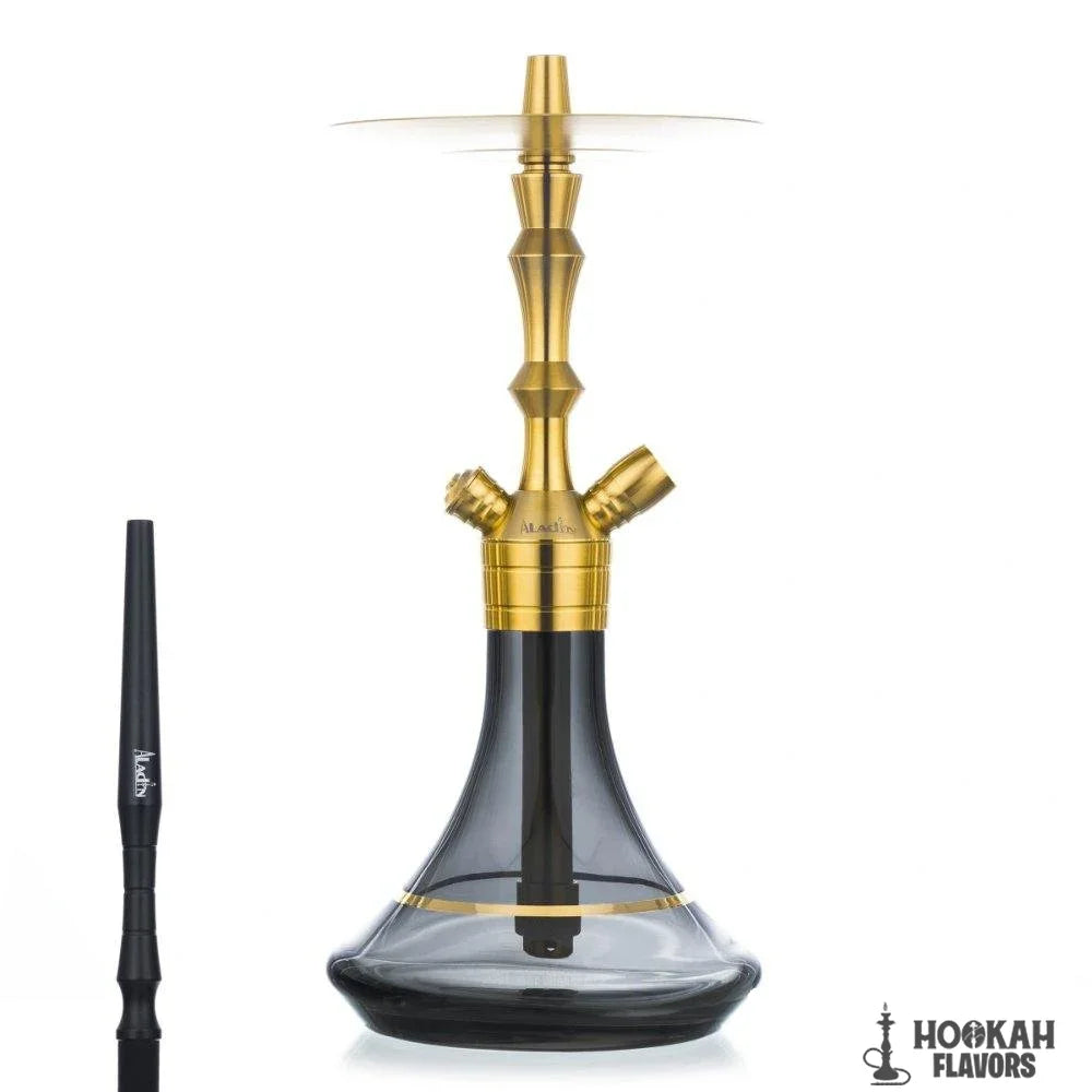 Aladin WEP 360 Black with Gold – Elegante Waterpijp in Zwart Goud - Shisha Smaak