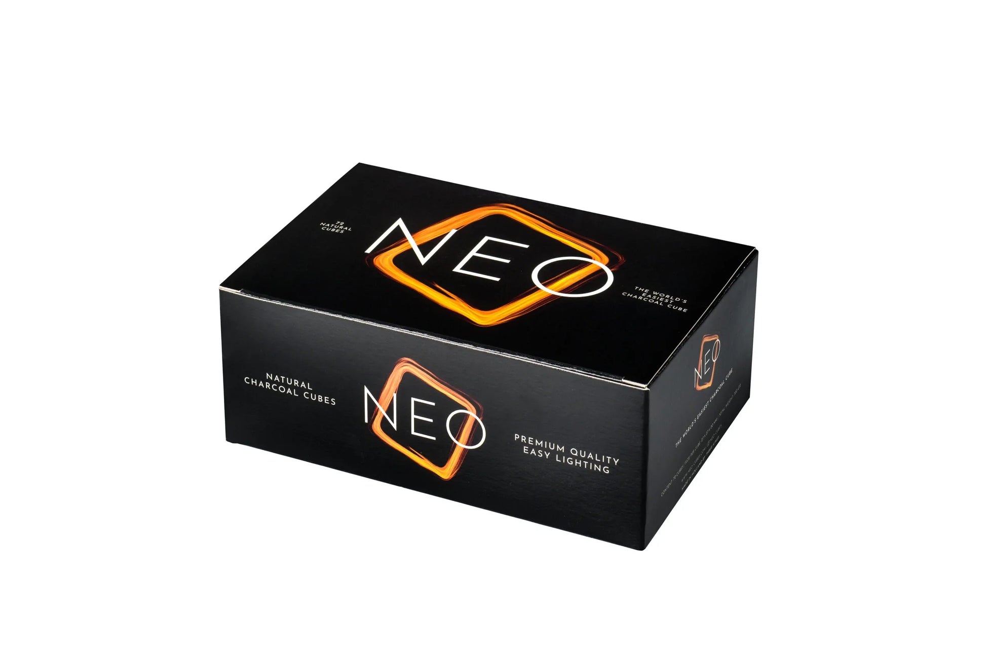 NEO Shisha Houtskool Cubes – 72 Stuks – Snel Ontbrandende Natuurkolen - Shisha Smaak