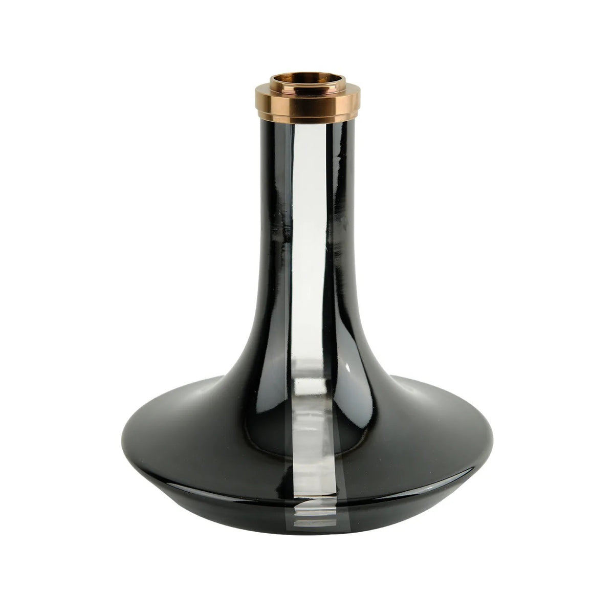 Black glass base of the Oduman Cosmo with a bronze-coloured ring