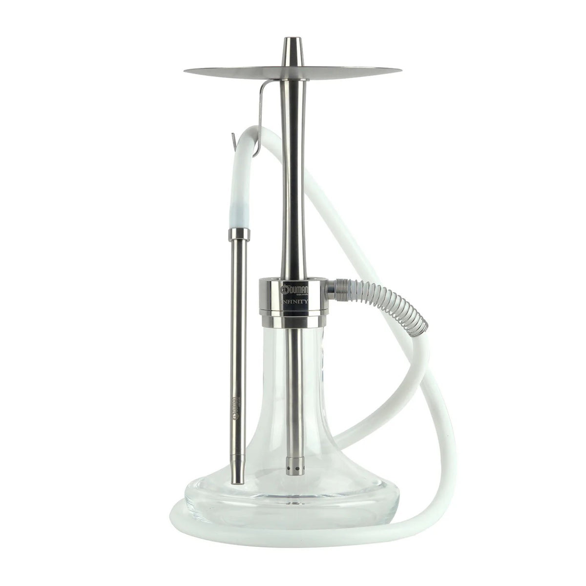 Oduman Infinity Transparant/Zilver waterpijp van 45 cm met heldere vaas