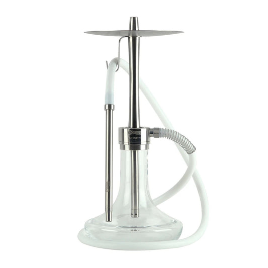 Oduman Infinity Transparant/Zilver waterpijp van 45 cm met heldere vaas