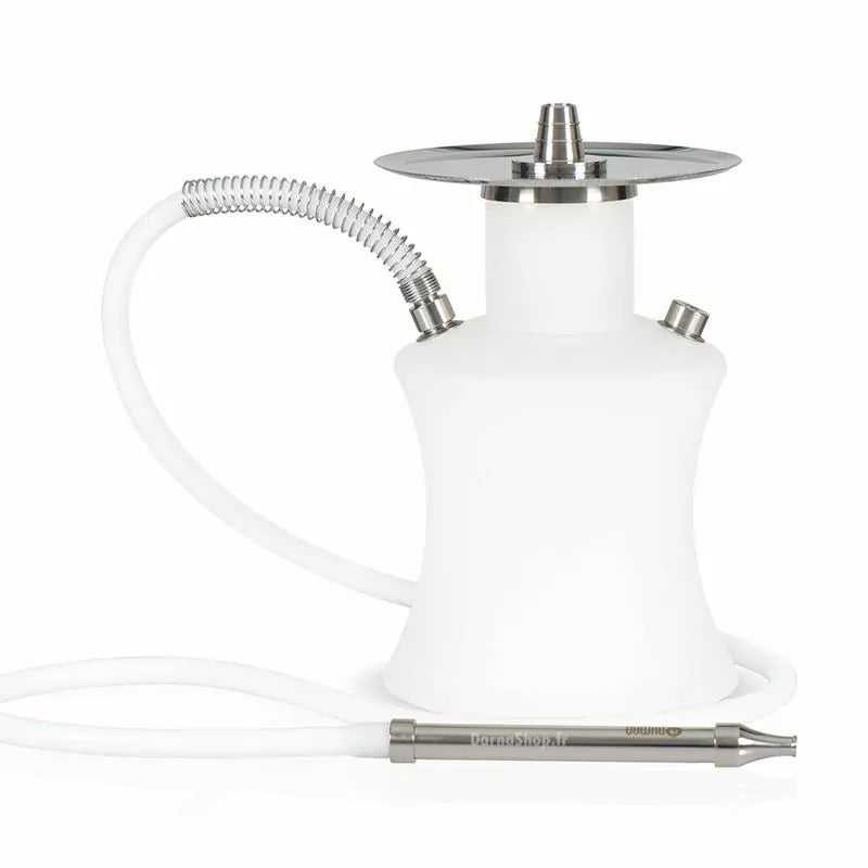 Oduman N2 Matt waterpijp – compacte luxe shisha van mat glas en RVS