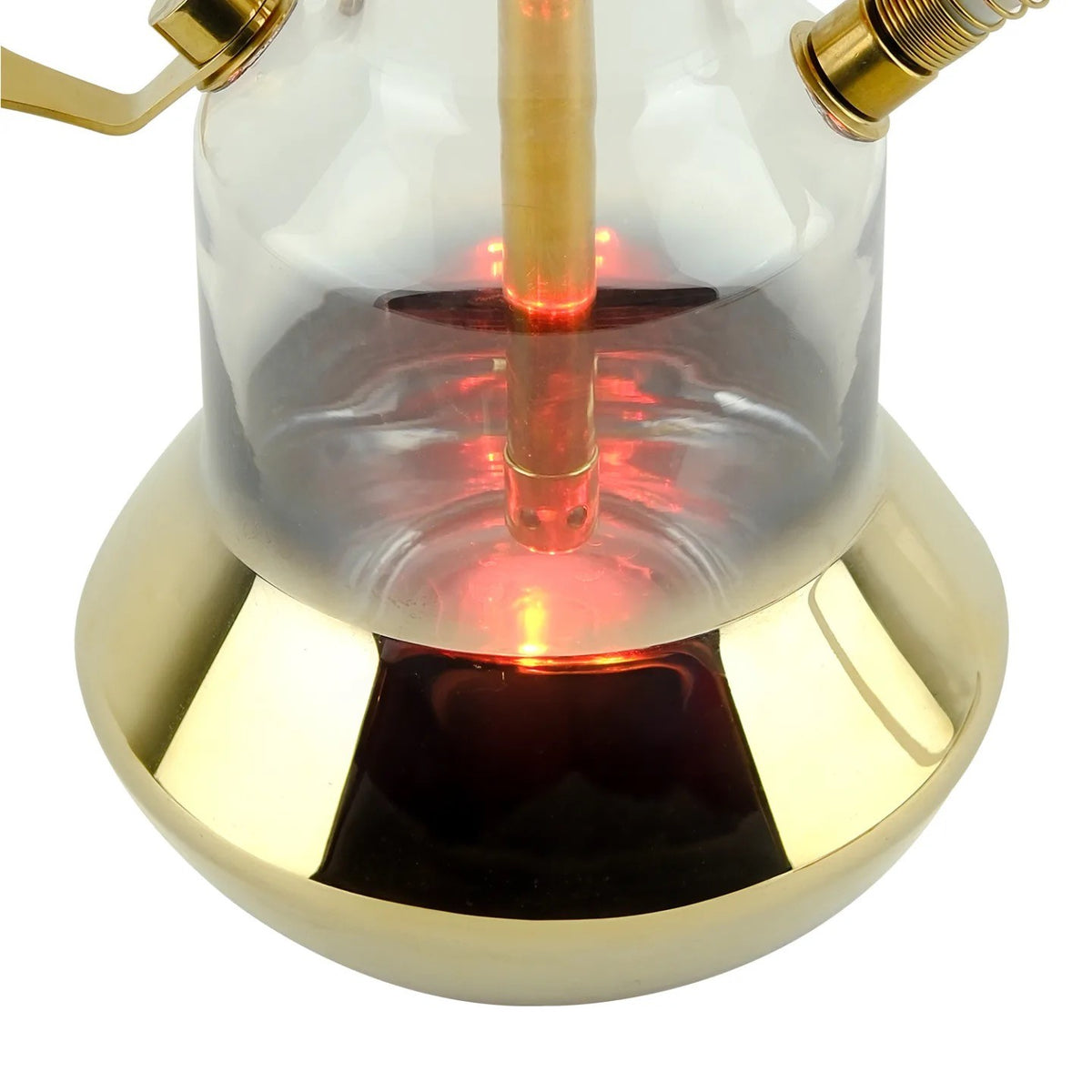Oduman N4 Gold with its LED lighting glowing under the glass body