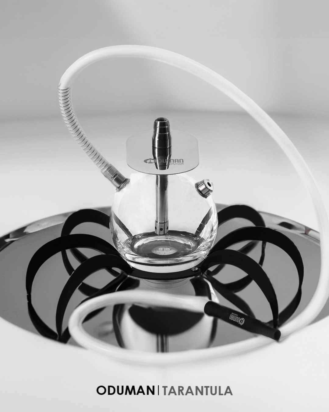 Oduman N5 waterpijp van glas en roestvrij staal – moderne shisha met strak design
