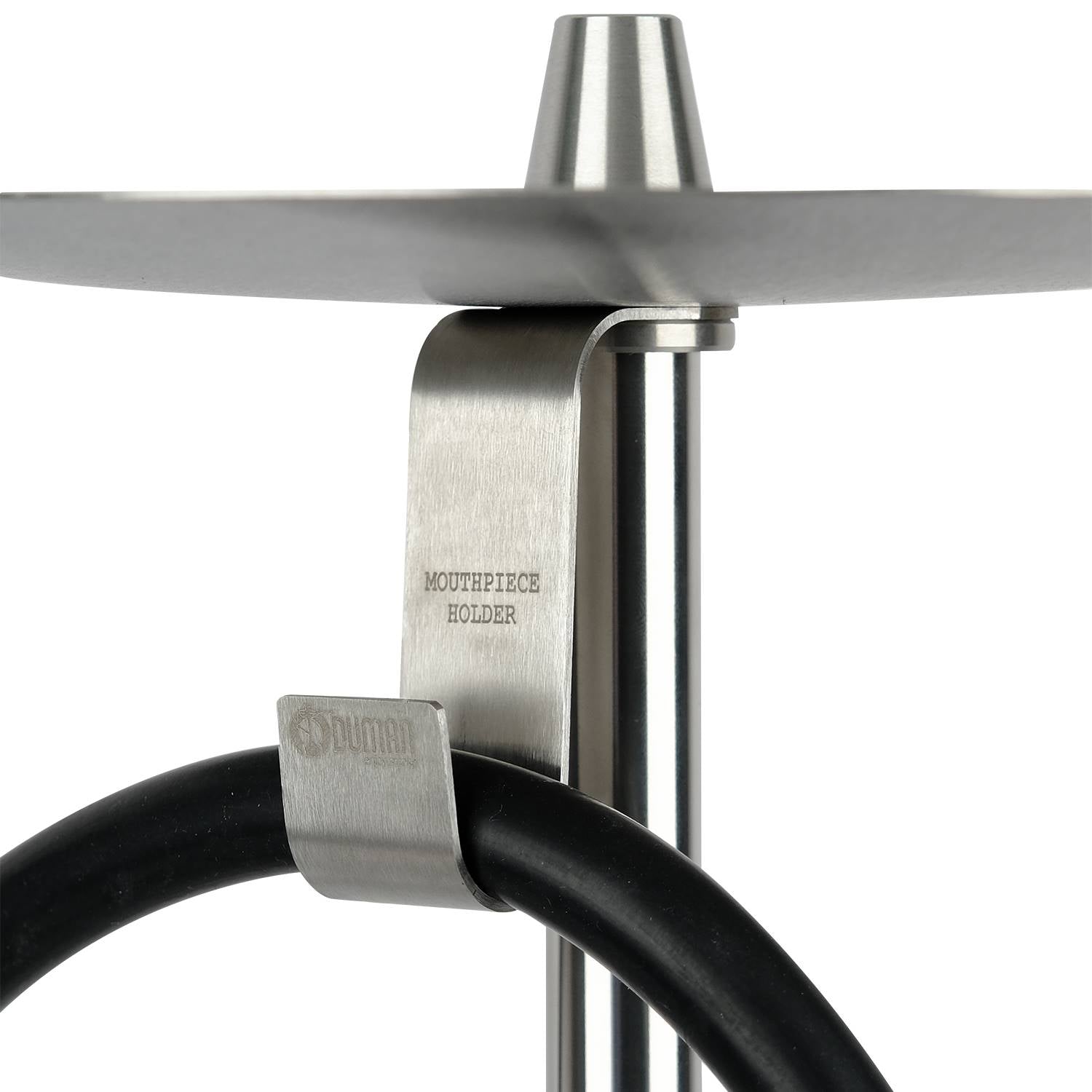 Oduman Orion Hookah Silver Black met zwarte glazen vaas voor shisha sessies