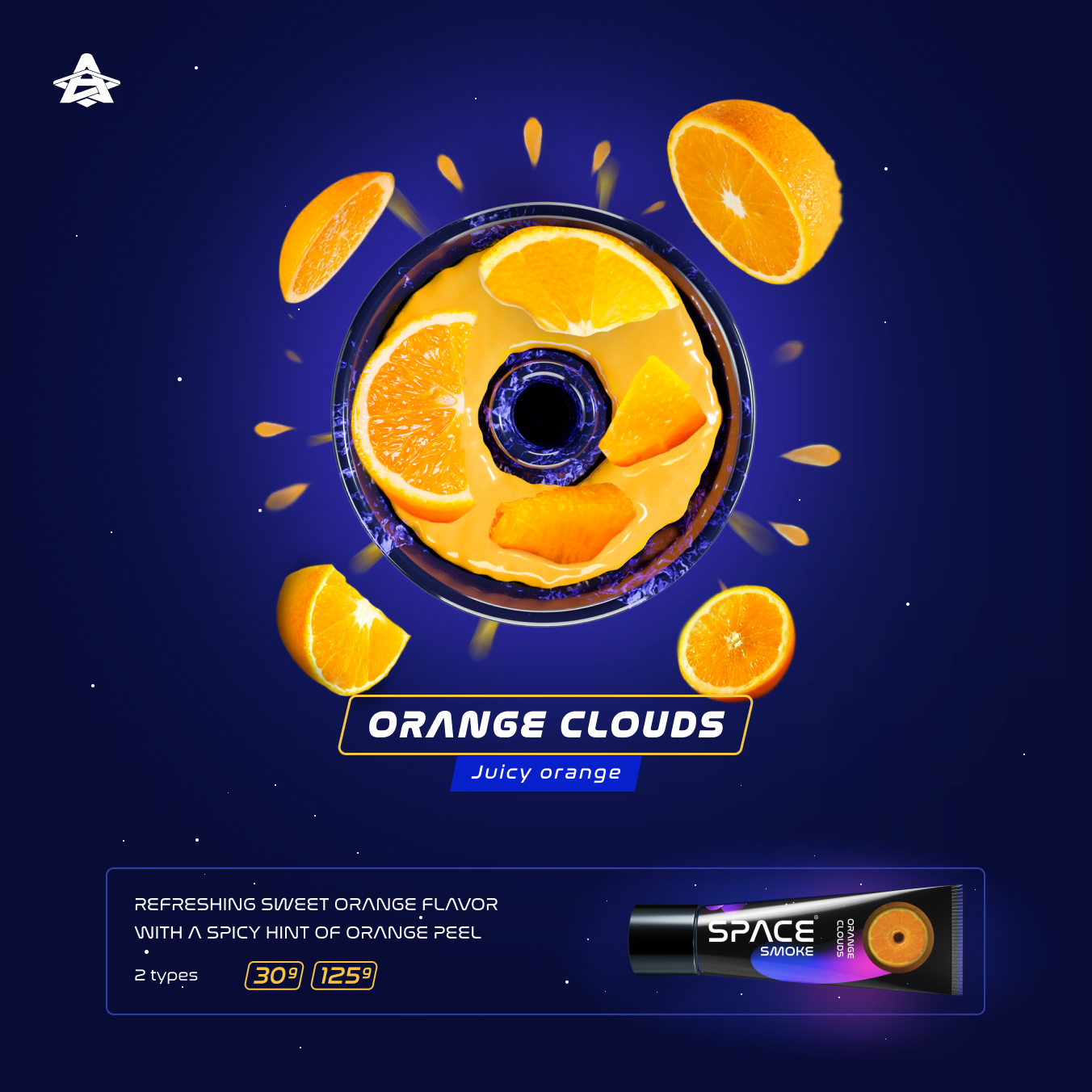 Space Smoke Orange Clouds 125Gr - Shisha Smaak