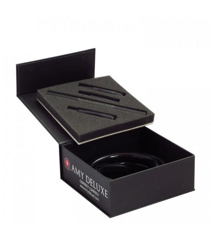 Amy Deluxe Siliconen Slang Aluminium Mondstuk S238 Zwart - Shisha Smaak