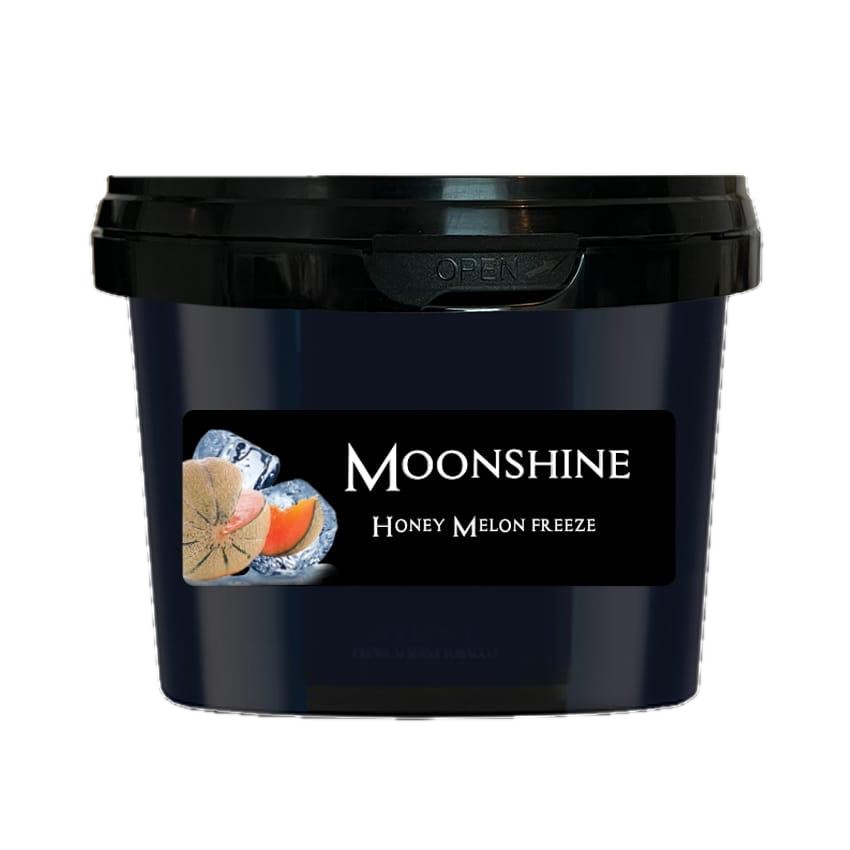 Paradise Moonshine Honey Melon Freeze steam stones, 200 gram tub with melon slices and ice on the label