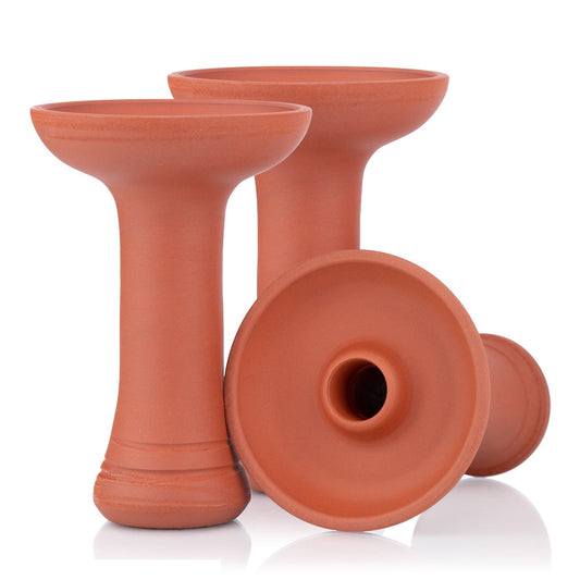 Phunnel Bowl Natur Bruin – handgemaakte kleien shisha tabakskop met perfecte warmteverdeling en volle smaak.