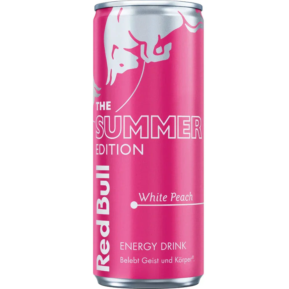 Red Bull White Peach Edition – 250ml | Verfijnde Witte Perziksmaak & Energieboost - Shisha Smaak