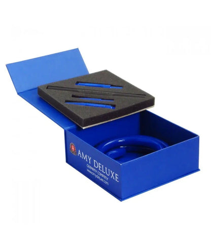 Amy Deluxe Siliconen Slang Aluminium Mondstuk S238 Blauw - Shisha Smaak
