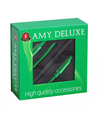 Amy Deluxe Siliconen Slang Aluminium Mondstuk S238 Groen - Shisha Smaak