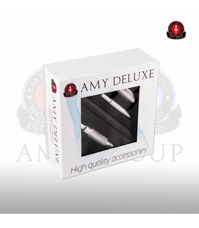 Amy Deluxe Siliconen Slang Aluminium Mondstuk S238 Wit - Shisha Smaak