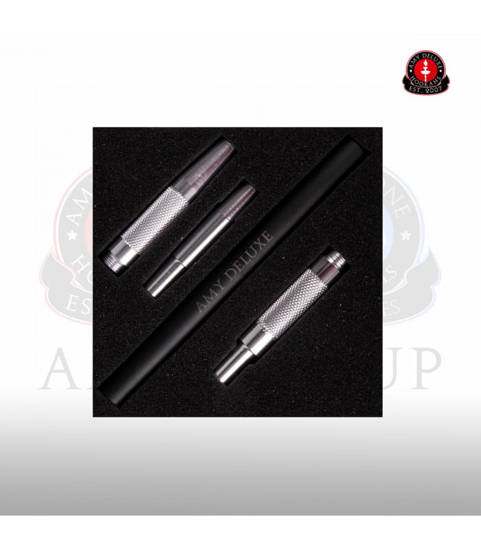 Amy Deluxe Siliconen Slang Aluminium Mondstuk S238 Wit - Shisha Smaak