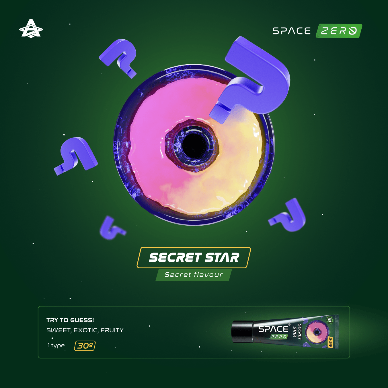 Space Smoke Secret Star 30gr - Shisha Smaak