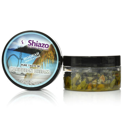 Shiazo Caribbean Dream steam stones pot van 100 gram met doordrenkte korrels