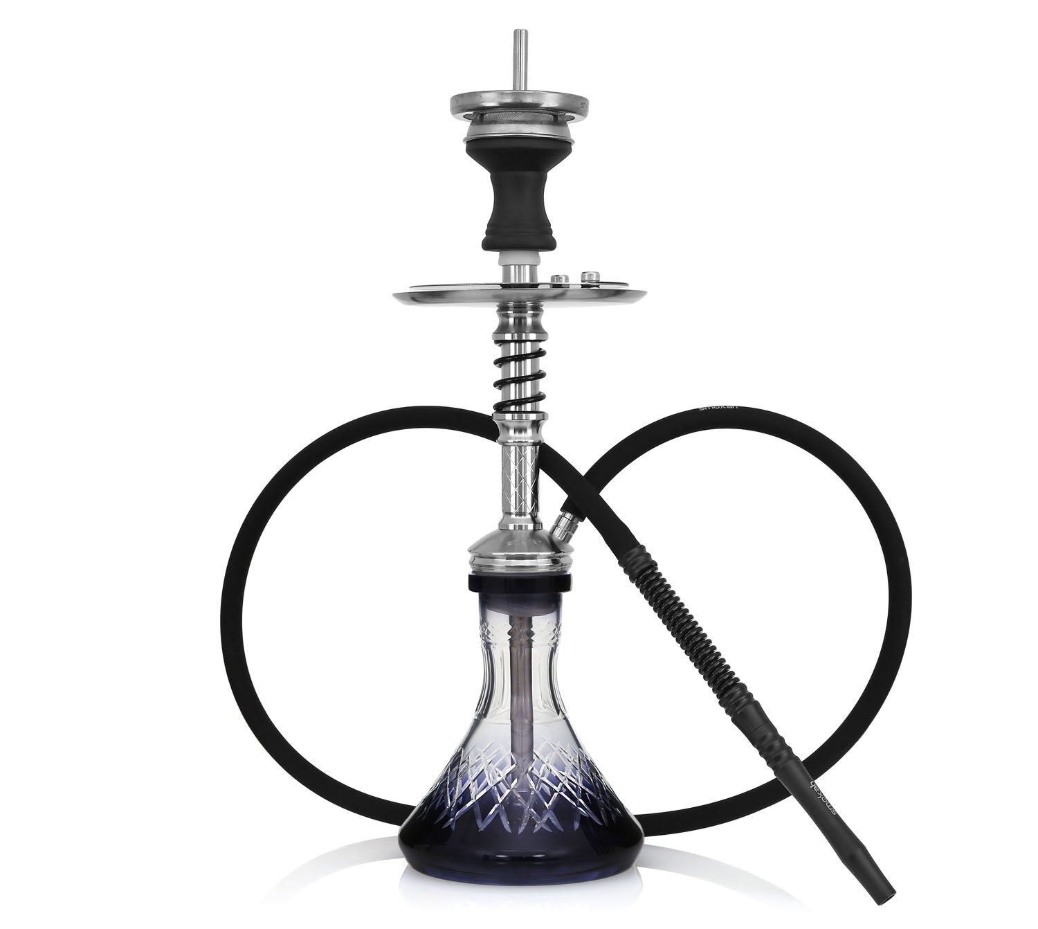 smokah_fua_pro_black_shisha_spiral_design_met_glasbowl_en_silikonslang