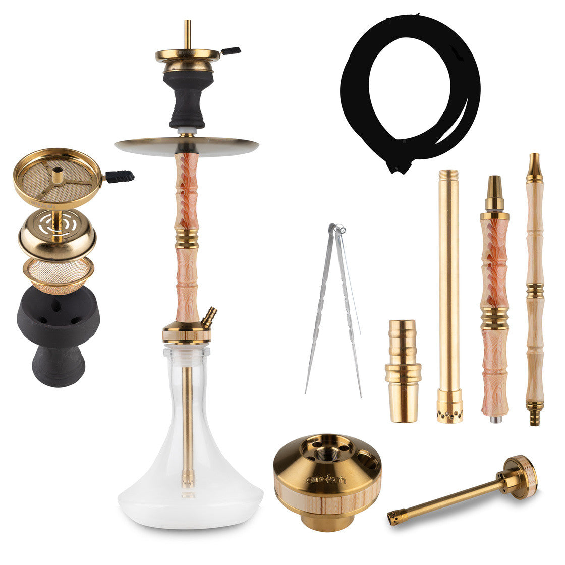 smokah_hayat_luxe_rvs_waterpijp_met_resin_sleeves_en_blow_off