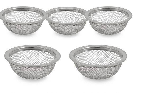 Tabakskop Zeefjes 5 Stuks – RVS waterpijp accessoires tegen verstoppingen