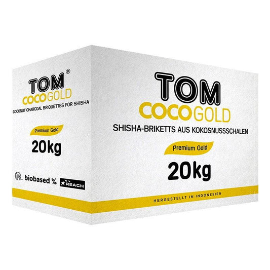 Tom Cococha Gold 25mm Kolen 20 KG - Shisha Smaak