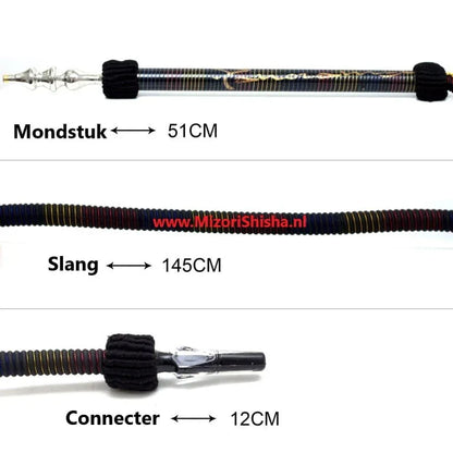 Waterpijp slang voor Khalil Mamoon – klassieke Egyptische slang 150 cm