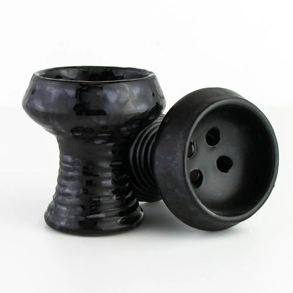 waterpijp tabakskop Compacte zwarte DUM Accordion shisha met opvouwbaar siliconen vaasje en LED-verlichting 