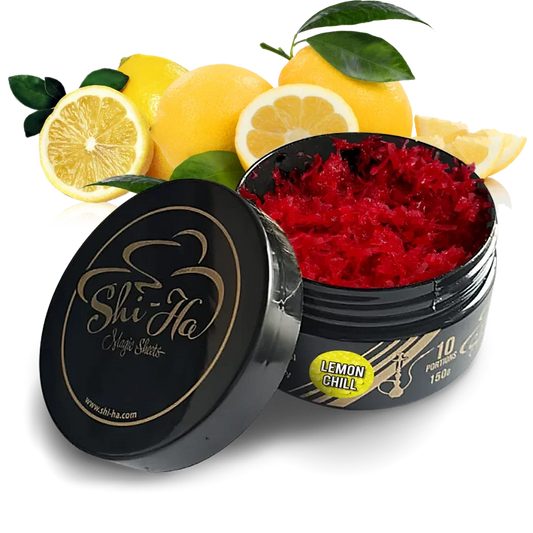 Shi-Ha Lemon Chill 150gr – Waterpijptabak zonder nicotine | Alternatief voor Adalya Ice Lemon - Shisha Smaak