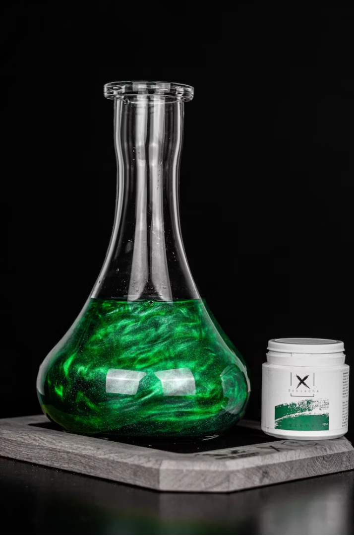XSchischa Green Sparkle kleurstof voor waterpijp met groen sparkle effect
